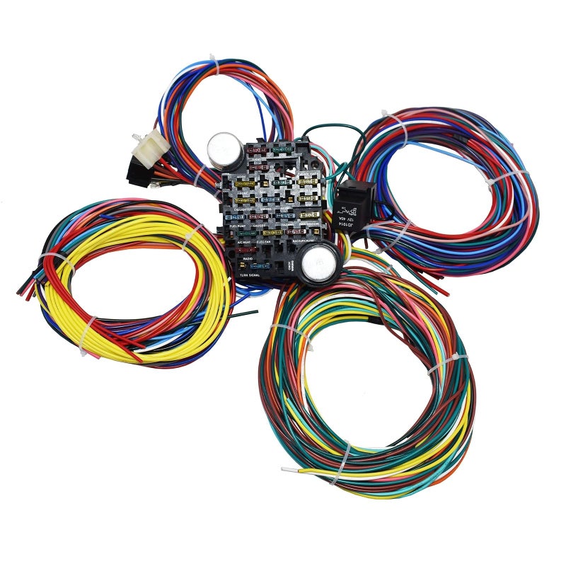 A-Team Performance 21 Standard Circuit Universal Automotive Wire Harness Kit - Fuse Panel & Relay Tester - Light Wiring Kit & LED Harness - Muscle Car & Hot Rod - PVC & GM Turn Signal Connector - Image 2